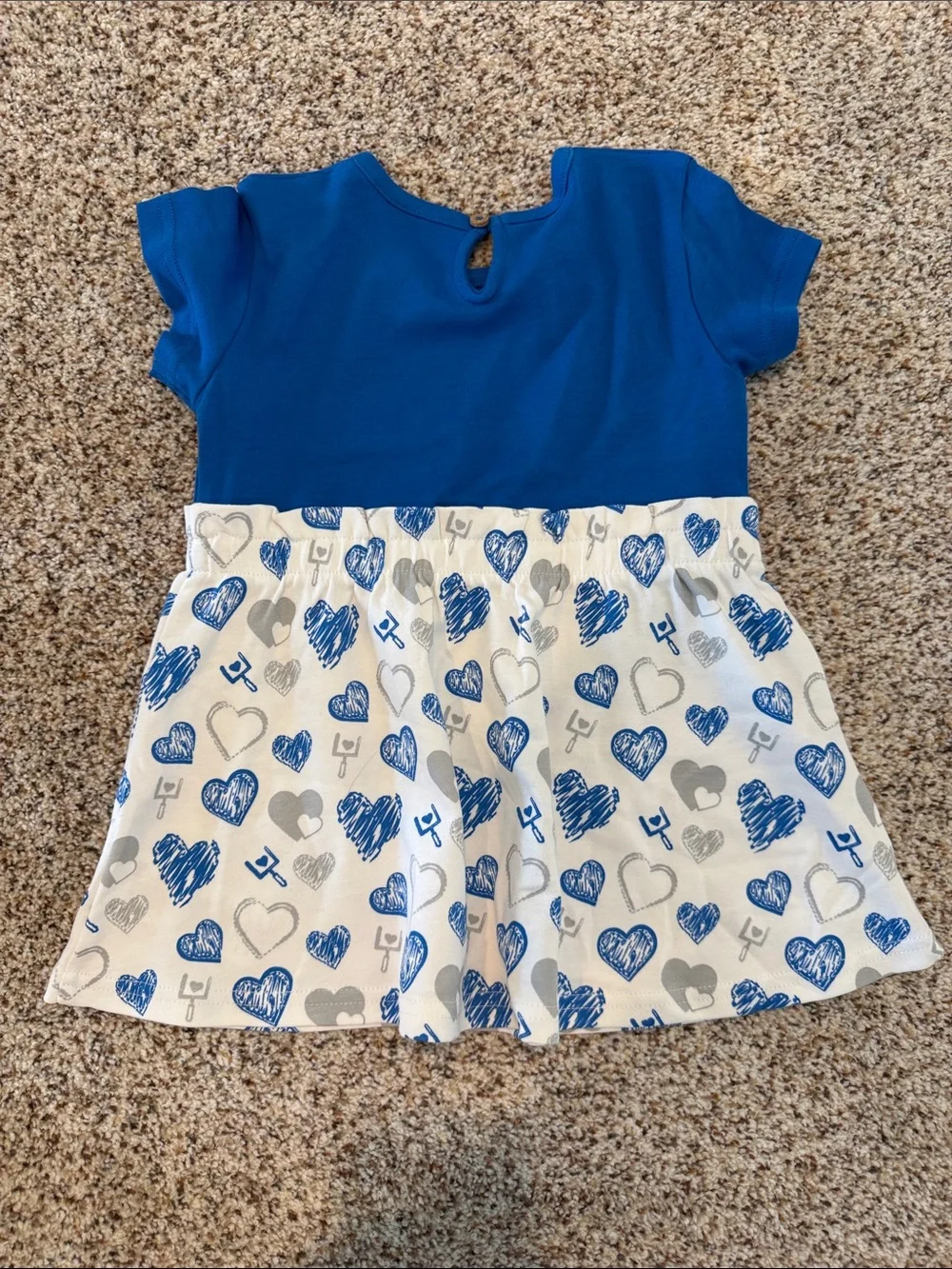 NFL Girls Detroit Lions Blue and White Heart Dress